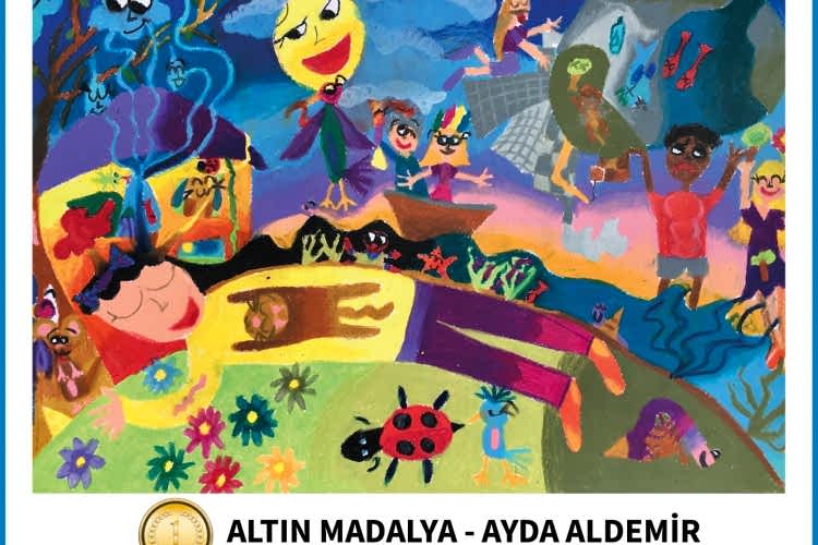 AYDA ALDEMİR - ALTIN MADALYA 2021 Bakı Mizyal Sanat 33. Çocuk Resimleri Yarışması 